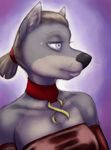  anthro canine clothed clothing female fur hair kraken_(artist) mammal simple_background sketch solo 