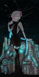  backless_dress glowing glowing_eyes looking_at_viewer machine macro robot smile solo thighhigh 