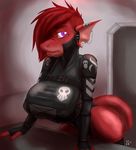  anthro clothed clothing dragon ear_piercing female hair kraken_(artist) looking_at_viewer piercing solo standing wide_hips 