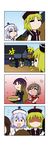  4koma absurdres comic highres hijiri_byakuren lunasa_prismriver lyrica_prismriver merlin_prismriver multiple_girls rakugaki-biyori silent_comic touhou 