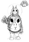  anthro black_and_white caprine child clothing cute frown goat hladilnik horn male mammal monochrome sweater tommy_(hladilnik) young 