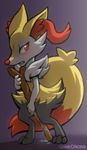  2016 black_fur blush braixen canine dark_nek0gami female fox fur mammal masturbation nintendo nude open_mouth pok&eacute;mon pussy_juice red_eyes red_fur red_nose solo stick video_games white_fur yellow_fur 