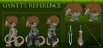  asura balls brown_hair costume dagger expression green_eyes guild_wars gyntt hair humanoid invalid_tag mammal melee_weapon model_sheet monkey monkey_boy nude penis primate staff tongue twili_z video_games weapon 