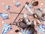  animal_ears basket danmaku grey_hair haru_ion mouse mouse_ears mouse_tail nazrin red_eyes short_hair solo tail touhou 