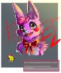  2016 absurd_res animatronic anthro bonnet_(fnafsl) bonnie_puppet_(fnafsl) bow_tie digital_media_(artwork) female five_nights_at_freddy&#039;s hair hi_res hiyoko invalid_color lagomorph machine mammal pink_hair pink_res puppet rabbit red_cheeks robot sister_location video_games yellow_eyes 