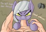  2016 angry bestiality coinpo duo earth_pony english_text equine erection fellatio female feral friendship_is_magic fur hair hi_res horse human human_on_feral interspecies limestone_pie_(mlp) looking_at_viewer male male/female mammal my_little_pony oral outside penis pony purple_fur rock sex text white_hair 