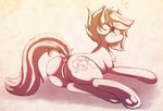  anus equine fan_character female friendship_is_magic horse howlart mammal monochrome my_little_pony pony pussy solo 