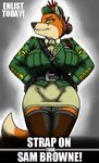  anthro canine clothed clothing english_text female fox kraken_(artist) looking_at_viewer mammal smile solo stockins text wide_hips 
