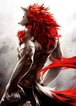  2016 anthro biceps canine clothed clothing male mammal muscular red_eyes sky_(artist) solo topless wolf 