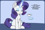  2016 cup cutie_mark english_text equine eyes_closed female feral friendship_is_magic fur hair horn levitation mammal my_little_pony purple_hair rarity_(mlp) reiduran sitting smile solo text unicorn white_fur 