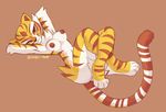  2016 anthro breasts feline female kung_fu_panda lying mammal master_tigress nipples nude smile solo spunky_mutt stripes tiger 
