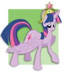  2012 crown cutie_mark equine feathered_wings feathers female feral friendship_is_magic fur hair horn looking_at_viewer mammal multicolored_hair my_little_pony nun2artzy purple_eyes purple_fur sad solo twilight_sparkle_(mlp) winged_unicorn wings 