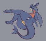  5_toes anthro anus blush breasts feet female garchomp humanoid_feet liveforthefunk nintendo nude pok&eacute;mon presenting presenting_pussy pussy simple_background soles solo thick_thighs toes video_games 