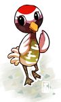  ambiguous_gender animal_crossing avian cute eyelashes gladys_(animal_crossing) nintendo redtallin simple_background solo standing video_games white_background 
