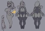  alternate_species banette big_breasts big_butt breasts butt cleavage clothed clothing female front_view ghost huge_butt humanoid humanoidized kemono liveforthefunk multiple_poses nintendo nude pok&eacute;mon pose rear_view side_view simple_background solo spirit thick_thighs video_games 