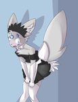  anthro blush clothing feline looking_at_viewer maid_uniform male mammal open_mouth solo uniform white_crest 