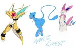  anthro balls butt clothing eeveelution erection girly group humanoid_penis legendary_pok&eacute;mon looking_at_viewer male mew mostly_nude nintendo panties penis pok&eacute;mon sylveon uncut underwear video_games white_crest 