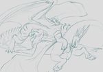  2016 69_position absurd_res anal anus black_and_white claws cum cum_in_mouth cum_inside cum_leaking cum_on_back cum_on_neck cum_on_penis digital_drawing_(artwork) digital_media_(artwork) dragon duo erection feral feral_on_feral herm herm/male hi_res horn intersex intersex/male kairus knot looking_back lying male membranous_wings monochrome natalya_(croxxy) on_front on_top open_mouth oral pawpads penis prehensile_tongue quadruped ridged_penis rimming scalie sex side_view sketch spread_wings striped_body tongue tongue_out western_dragon wings yaroul 