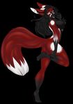  canine female fox foxi fur glasse mammal piercing red_fur zakyria 
