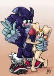  anthro balls cream_the_rabbit duo erection female handjob lagomorph male mammal nude omegazuel_(artist) penis rabbit sex sonic_(series) sonic_the_werehog werehog 