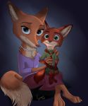  2019 canid canine disney duo fox mammal mother mother_and_child mother_and_son mrs._wilde nick_wilde parent parent_and_child parent_and_son relaxable son zootopia 
