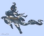  anthro big_breasts breasts cetacean female magic_the_gathering mammal marine net nude rope shardshatter simple_background whale 