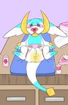  ageplay anthro blush changing cub diaper dragon pacifier puzzle_&amp;_dragons syrup_(p&amp;d) tiramizu_(artist) video_games wet young 