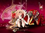  boots capelet christmas gloves long_hair megurine_luka pink_hair plastick solo vocaloid 