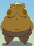  americananomaly_(artist) anthro bear belly big_belly big_breasts breasts female huge_breasts hyper hyper_belly mammal navel nipples nude overweight solo thick_thighs 