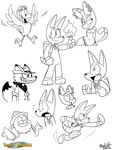  &lt;3 &lt;3_eyes amelia_(jurassiczalar) anthro avian bird canine clothing dodger_the_bandit eagle egyptian fox hero jack_(jurassiczalar) jackal jurassiczalar male mammal monochrome nude princess_purssia temple_hunters toony villainous william_(jurassiczalar) 