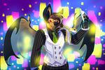  anthro bat candychameleon clothed clothing eyewear glasses male mammal necktie smile solo standing wings 