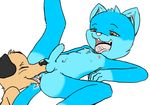  anal anthro anus balls blue_fur butt canine cat cub dog feline feral fur licking male mammal oral penis rimming rubisdrake ryio sex tagme tongue tongue_out young 