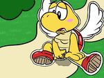  blush breasts female koopa koopa_paratroopa koopa_troopa mario_bros masturbation nintendo open_mouth paper_mario reptile scalie shell solo thunderfap turtle video_games wings 