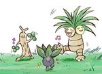  artist_request exeggutor heart musical_note no_humans oddish pokemon sudowoodo 