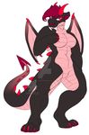  anthro candychameleon dragon feline female hybrid looking_at_viewer mammal nude solo standing thick_thighs watermark 