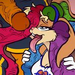  alien anthro balls erection female group humanoid_penis lagomorph lola_bunny looney_tunes male mammal open_mouth penis rabbit sparrow_(artist) tongue tongue_out warner_brothers 
