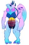  anthro breasts candychameleon chameleon featureless_breasts female fur lizard reptile scalie sketch smile solo thick_thighs tongue tongue_out watermark 