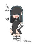  1girl black_hair dress hair_over_eyes lucy_loud the_loud_house 