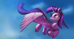  auroriia day equine feathered_wings feathers flying friendship_is_magic fur hooves horn mammal my_little_pony nude outside purple_eyes purple_fur twilight_sparkle_(mlp) winged_unicorn wings 