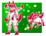  anthro candychameleon eeveelution feral fur hair male navel nintendo pok&eacute;mon scarf simple_background solo standing sylveon video_games 