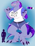  2016 3_fingers anthro breasts candychameleon claws cleavage clothed clothing dinosaur duo female gradient_background model_sheet muscular non-mammal_breasts shirt shorts simple_background size_difference solo_focus standing teeth theropod toe_claws tyrannosaurus_rex 