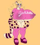  2016 absurd_res anthro areola big_breasts bottomless breasts cheetah clothed clothing erect_nipples feline female hi_res huge_breasts mammal nipple_bulge nipples plankboy pussy solo thick_thighs wide_hips 