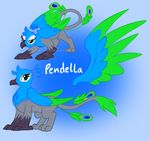  ambiguous_gender avian candychameleon feathered_wings feathers feral gryphon looking_at_viewer model_sheet solo standing wings 