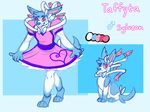  anthro candychameleon clothed clothing crossdressing eeveelution feral looking_at_viewer male model_sheet nintendo pok&eacute;mon solo standing sylveon video_games 