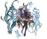  1girl alpha_transparency animal_ears armpits bangs bare_shoulders black_footwear black_gloves black_skirt blue_hair blush boots breasts brown_eyes bunny_ears closed_mouth dress earrings elbow_gloves erune ferry_(granblue_fantasy) full_body ghost gloves granblue_fantasy hair_ornament holding holding_weapon hoop_earrings jewelry long_hair looking_at_viewer medium_breasts minaba_hideo official_art sideboob simple_background single_earring skirt sleeveless smile solo thigh_boots thighhighs transparent_background wavy_hair weapon whip x_hair_ornament zettai_ryouiki 