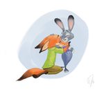  2016 canine disney female fox judy_hopps lagomorph male mammal nick_wilde nik159 rabbit zootopia 