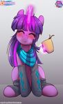  2016 blush clothed clothing cum darkhazard equine eyes_closed female feral friendship_is_magic glowing hair hi_res horn levitation long_hair magic mammal my_little_pony patreon smile solo twilight_sparkle_(mlp) unicorn 