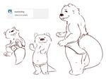  2016 anthro belly bulge clothing digital_media_(artwork) fur looking_at_viewer lying male mammal mustelid navel otter overweight raspberrybutt simple_background slightly_chubby smile solo standing underwear white_background 