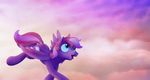  cloudscape equine fan_character featureless_limbs feral flying looking_up male mammal my_little_pony open_mouth pegasus petrock ponder quadruped sky smile solo wings 