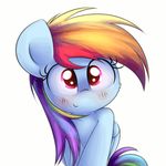  animated blush cute equine female friendship_is_magic hair heavymetalbronyyeah looking_at_viewer mammal multicolored_hair my_little_pony pegasus rainbow_dash_(mlp) simple_background smile solo white_background wings 